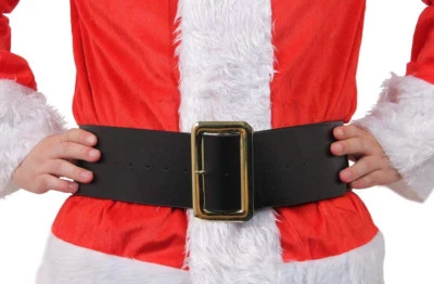 ILOVEFANCYDRESS DELUXE LEDER OPTIK GÜRTEL DICK GOLD SCHNALLE WEISMANN CLAUS PIRATENKOSTÜM ZUBEHÖR