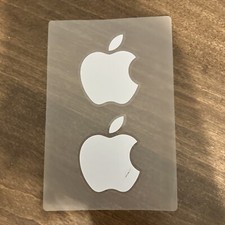 NEW White Apple Logo Sticker Decal - Genuine OEM - Includes 2 Stickers - Large