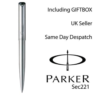 Personalisierter gravierter Parker Vector EDELSTAHL CT Kugelschreiber - SILBER