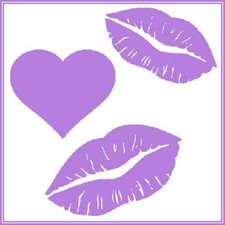 30 Custom Purple Love Art Personalized Address Labels