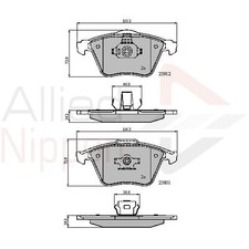 Brake Pads Set For Saab 9-3 YS3F 2.0 T Front Allied Nippon 93195754