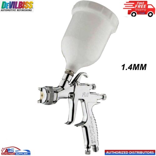 Devilbiss FLG-5 Gravity Spray Gun 1.4mm Car Air Feed Sprayer Paint Solvent - Picture 2 of 7