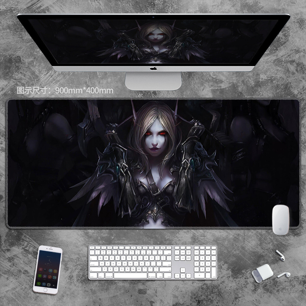 Large Gaming Mouse Pad Mat Desk Mat WOW Lich King Gamer World Of