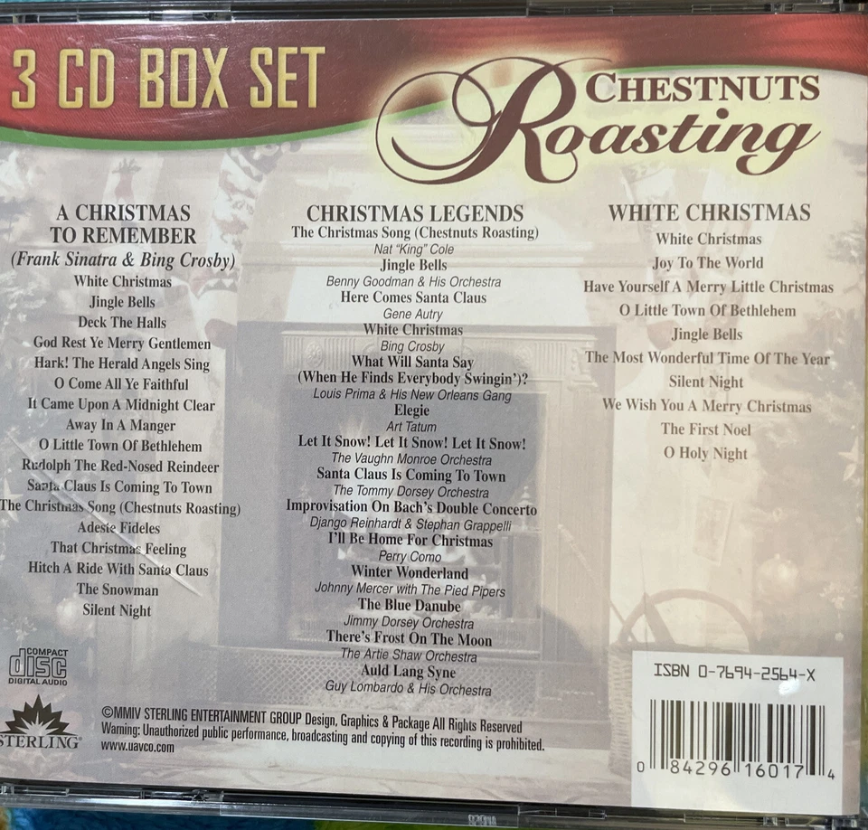 Chestnuts Roasting 3 CD Box Set Brand New Sealed CD Frank Sinatra Bing Crosby Foto 2 de 4