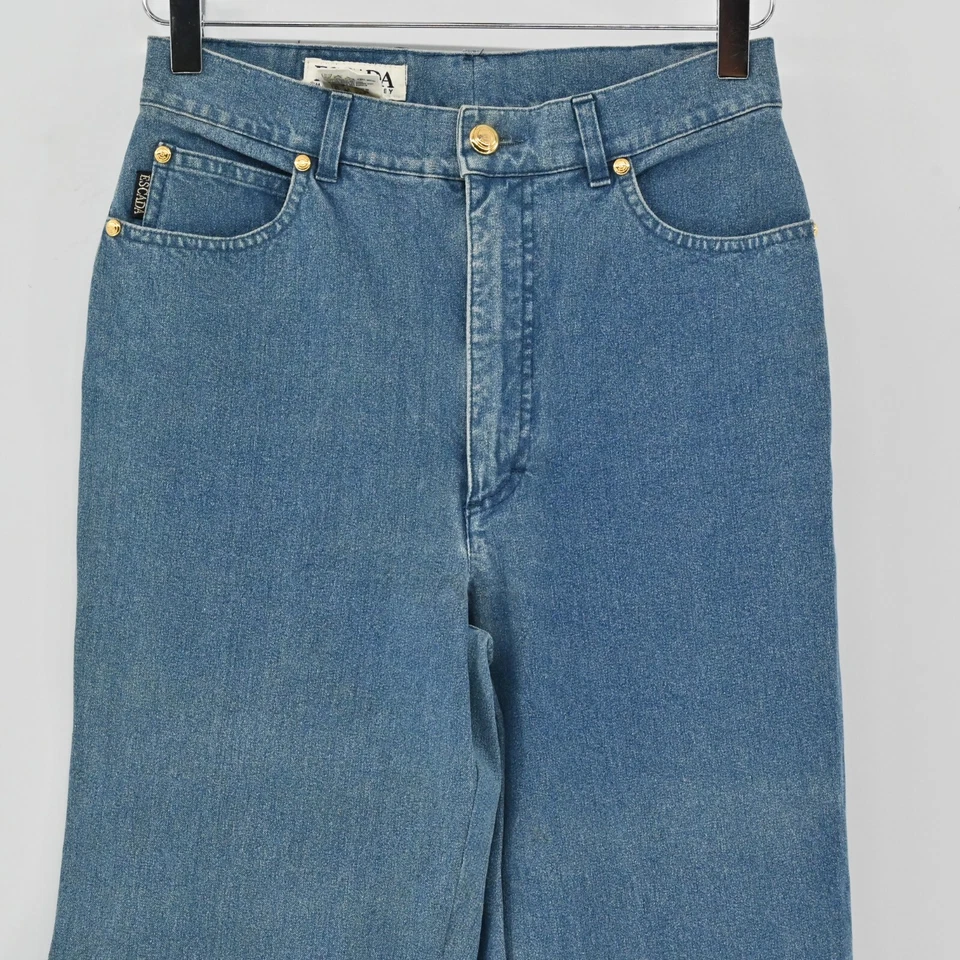 Jeans ESCADA Feminino Tamanho 40 Perna Reta Azul Jeans Cintura Alta Ajuste Clássico - Imagem 2 de 4