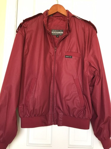 maroon members only jacket