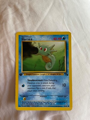 1st Edition Horsea Pokmon 1999 Fossil Card Original Base Set near mint |  eBay