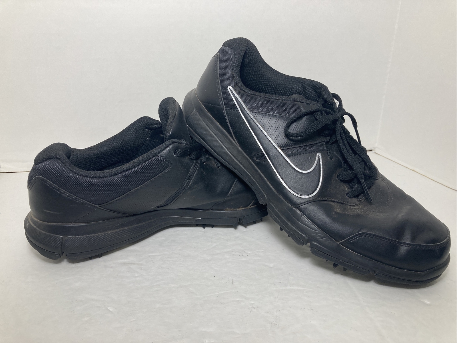 Nike Durasport 4 Men's Golf Shoes Size 9 US 844550001 Black/Silver Lace Up Logo eBay