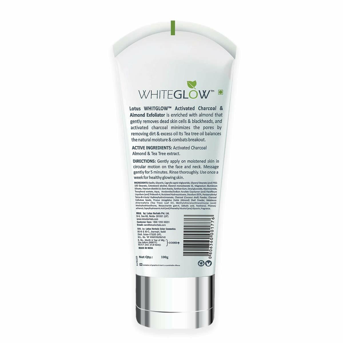 lotus white glow activated charcoal face wash