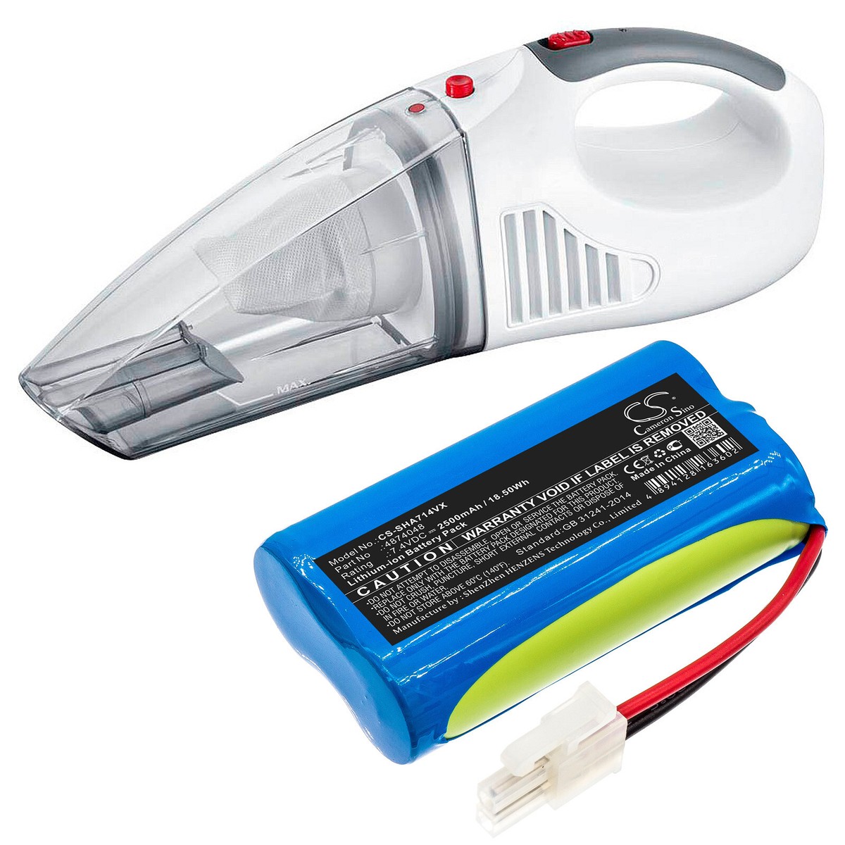 Batterie De Remplacement Pour Severin Chill 4874048 – 2500mAh 7.4V Li-ion, Neuve