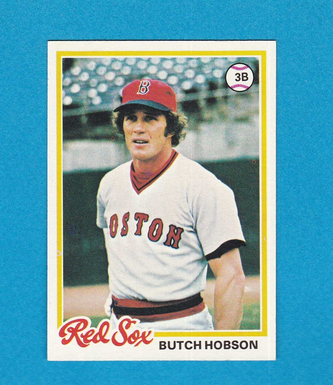 1978 TOPPS BASEBALL SET BREAK 155 BUTCH HOBSON RED SOX NM/MT