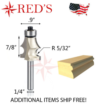 Tideway Carbide Pro LC09070504 drawing line 5/16 bead 1/4'' shank router bit