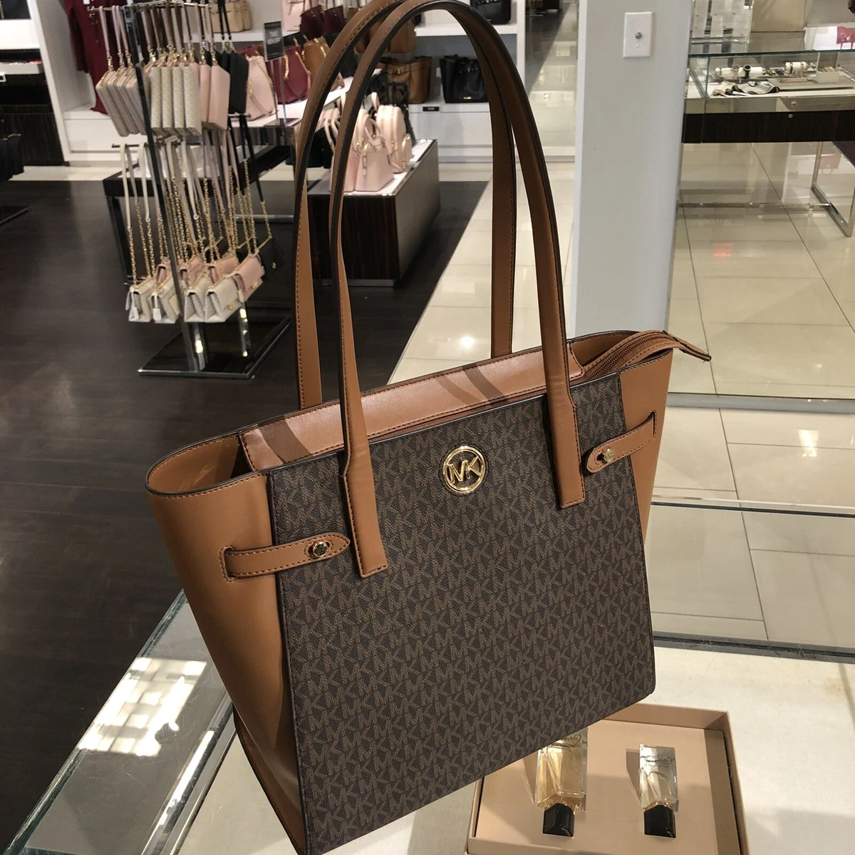 MICHAEL Michael Kors Women's White Tote Bags with Cash Back