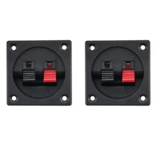 2X Speaker Box Terminal Cup 2 Way  Box Binding Post Square 57 x 57 x 21mm N697