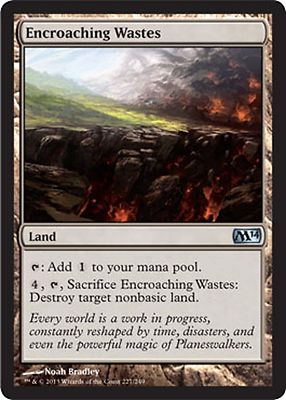 *MRM* ENG 4x Eingreifende Landes (Encroaching Wastes) MTG Magic M10+