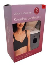 Carole Hochman Seamless Wire-Free Molded Cups Comfort Bra Medium 2-Pack