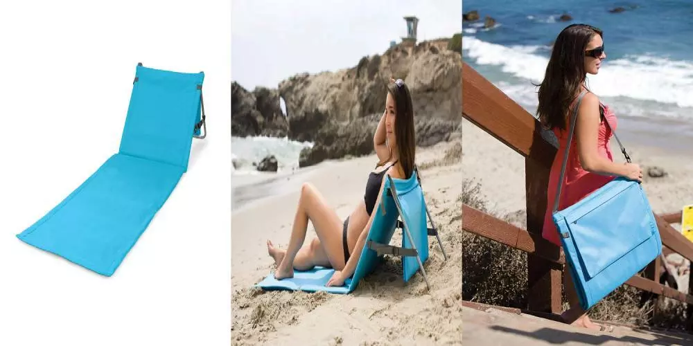 ONIVA a Picnic Time Brand Beachcomber Portable Beach Mat Blue