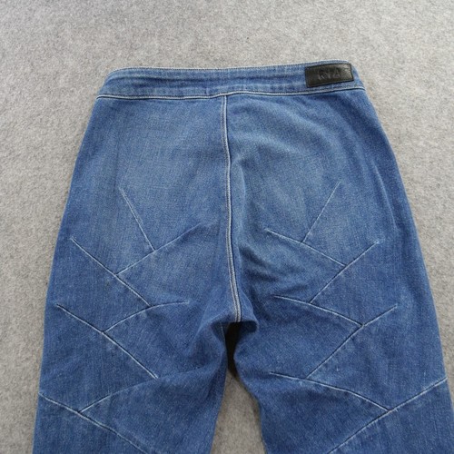 RTA Jeans Womens 24 Blue Carlota Braided High Waist Straight Zip Fly Medium Wash - Picture 3 of 17