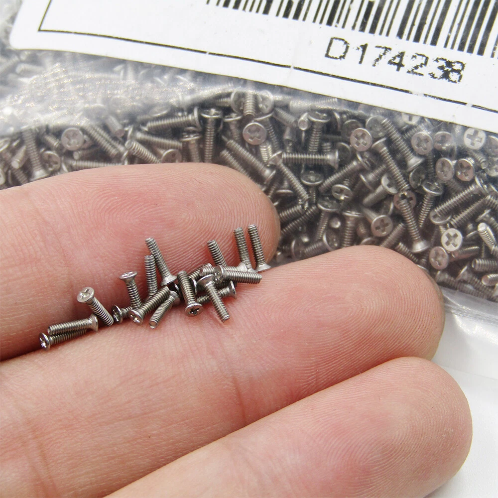 M1 M1.2 M1.4 M1.6 M2 Stainless Steel Phillips Countersunk Flat Head Small  Screws