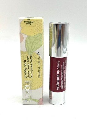 CLINIQUE Chubby Stick Cheek Color Balm 04 Plumped up Peony  0.21 oz/6g~Full Size