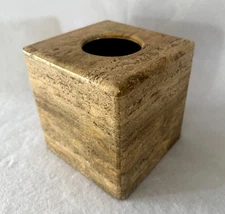 Waterstone Boutique Tissue Box Holder Genuine Marble from Mexico