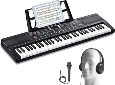 VEVOR Digitales Klavier Mit 61 Tasten, 200 Töne, 200 Rhythmen, Tragbares Elektri