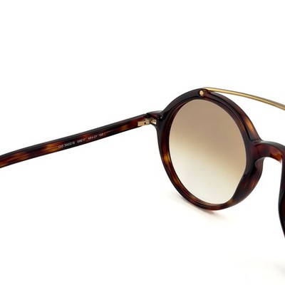 GUCCI GG3602 Round Dark Tortoise Brown Gradient Retro Sunglasses