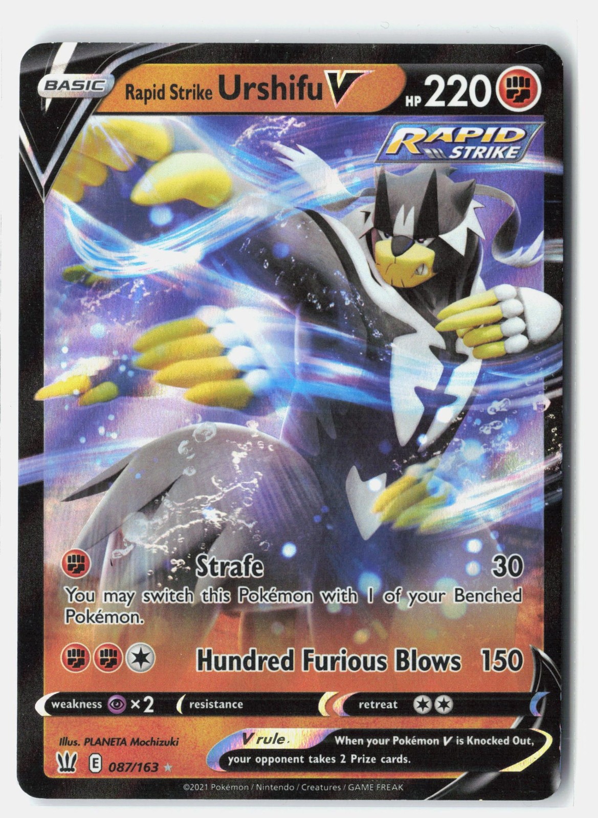 Rapid Strike Urshifu V Holofoil NM EN 087/163 SWSH05: Battle Styles