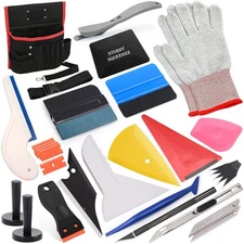 Vinyl Wraps Applicator Tool Window Tint Kit for Car Wrapping with Tool Pouch,
