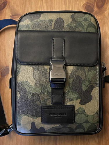 Coach Track Pack Signature Camo Men’s Crossbody Bag (new With Tag)
