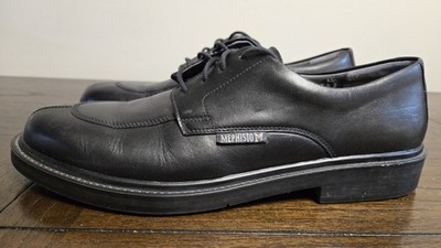 MEPHISTO Air-Jet Black Leather Oxford SHOES Made France MENS SZ 11.5 VERY NICE! 