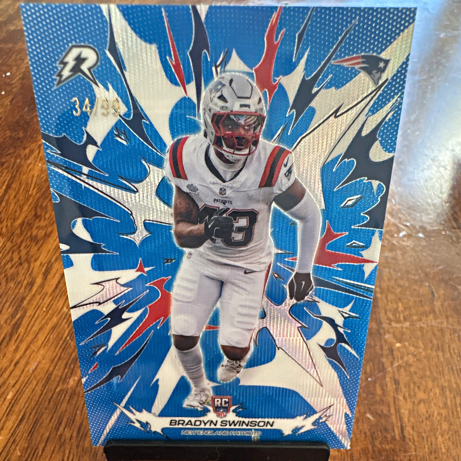 Panini Bradyon Swinson RC Rookie New England Patriots Serial #34/99 Card