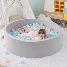 Foam Ball Pit 47.2"x 13.8" Large Toddlers Soft Round Kiddie Baby Playpen Pool US