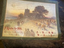 Antique Illuminated Bible Verse 10” x 7.25”from a 1904 Calendar Suitable Framing