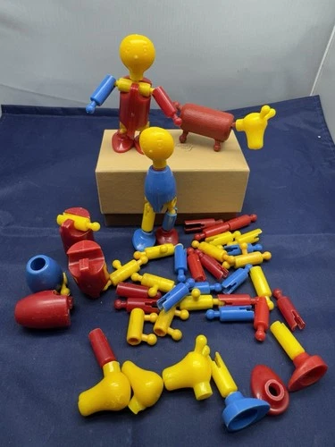 Krazy Ikes~1950s Plastic Building Toy w/ instruction Sheet~Whitman Co. READ