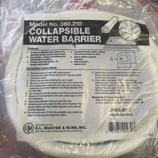 Mustee 67" White Collapsible Barrier Free Shower Floor Water Barrier