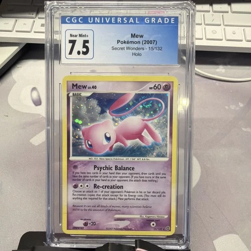 Mew Pokémon Secret Wonders 15/132 CGC 7.5