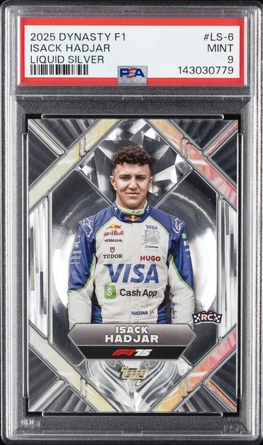2025 Topps Dynasty Formula 1 Liquid Silver #6 Isack Hadjar PSA 9