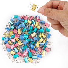 120 Pack Mini Binder Clips, Color Binder Clips, Small Paper Clips 15Mm 5/8 Inch.