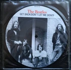 THE BEATLES UK 1989 "GET BACK" VINYL PIC DISC + INSERT NR MINT