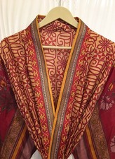 Pure Silk Light Brown kimono Long Robe Gown Girl's Woman Silk Kimono KMO5466