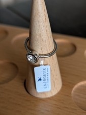 Ring Magnetschmuck Energetix Bingen Gr.18 Edelstahl mit Kristall