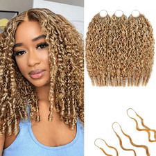 Feather Crochet Human Hair 180G Pre-Separated 27/613 12 Inch  Knotless Feather