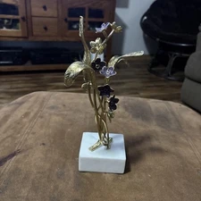 Micheal Aram Purple Flowers Signed