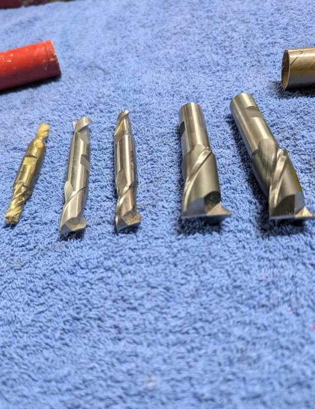 LOT, HSS ENDMILLS New Open Box 1/2" 7/8" 1/4" Morse Brubaker Detroit Industrial