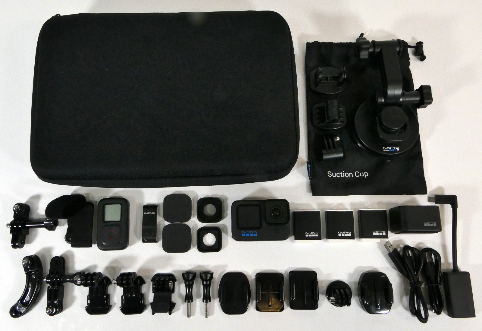 GoPro HERO 11 Black – SUPER Bundle w/ 3 Batteries, Remote, Mic In, Mounts - READ-image