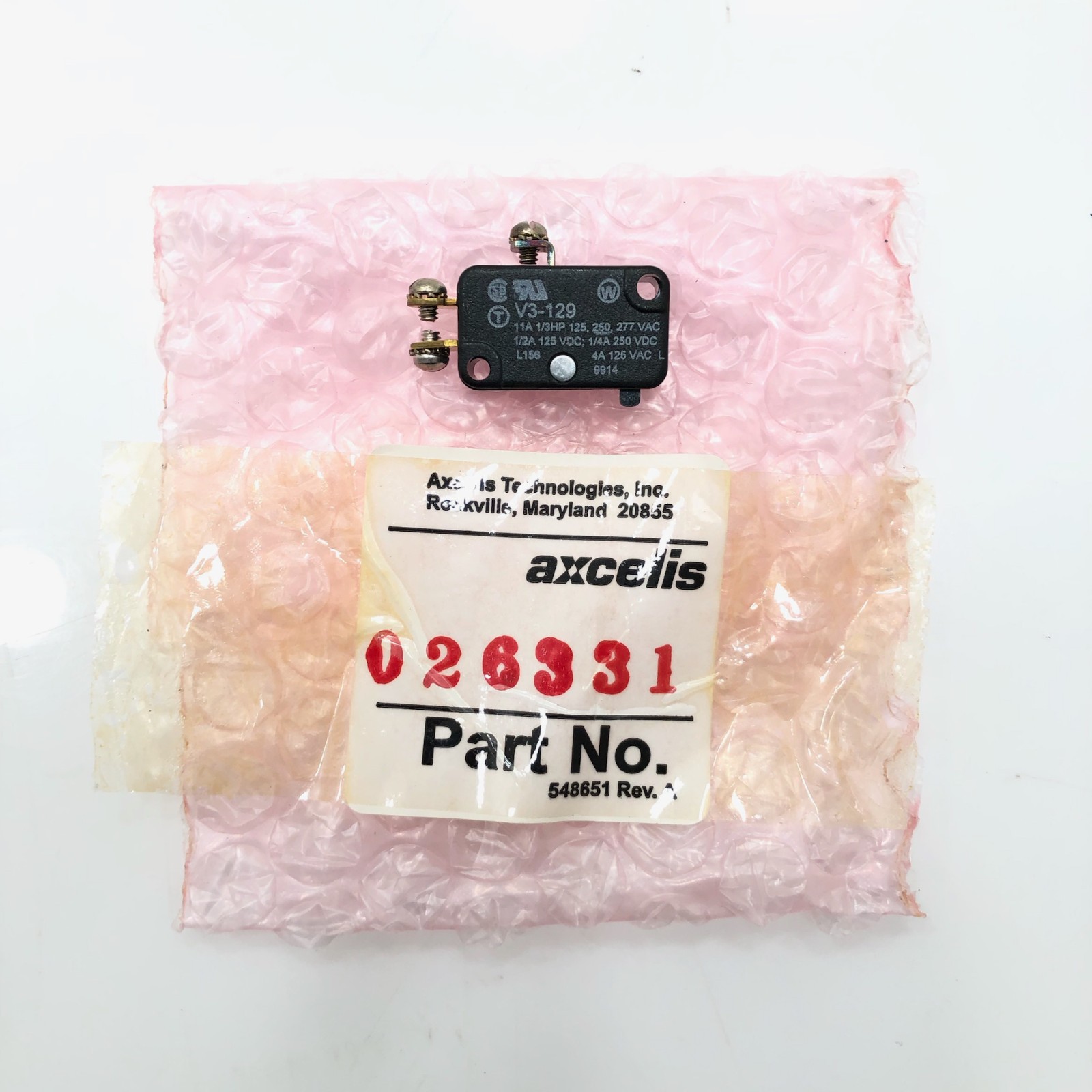 NEW Honeywell V3-129 Miniature Micro Basic Snap-Action Switch Contact SPDT 11A