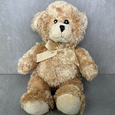 Kids Preferred Brown Teddy Bear Baby Toy Plush Stuffed Pellets 9" Bow