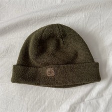 Coal Headwear Knit Beanie Hat Brown Cuffed Logo Patch Winter Cap One Size OS