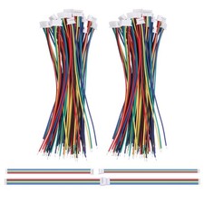 20 Pairs 1.25mm 5PIN Micro Male Female Connector Plug with 28 AWG 100mm Wire